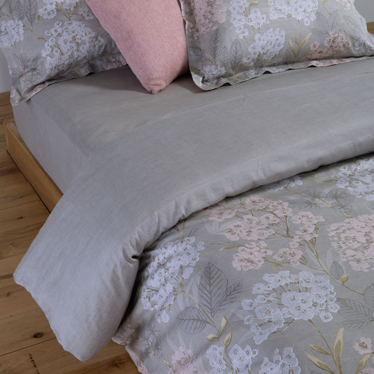 Nef-Nef Homeware Darling Super-Double Fitted Bed Sheet Set 160x200+35cm Grey (4pcs)