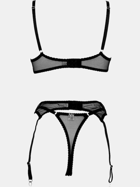 Decoro Spitzenunterwäsche-Set mit schwarzem Slip