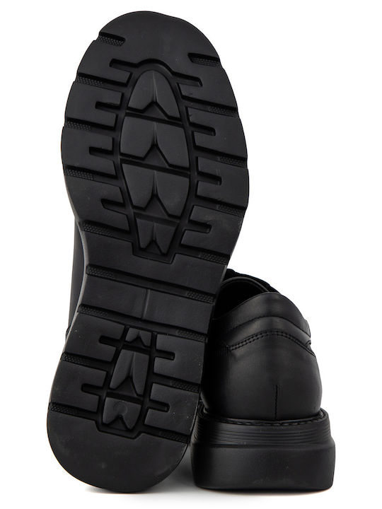Pantofi Casual Bărbătești din Piele Negri