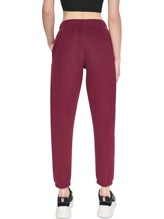 Jogger Sweatpants Fleece Burgundy