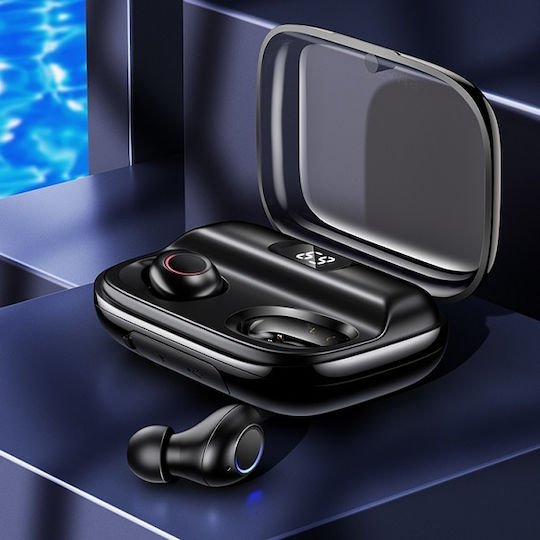 US-YJ001 In-ear Bluetooth Handsfree Ακουστικά με Αντοχή στον Ιδρώτα και Θήκη Φόρτισης Μαύρα