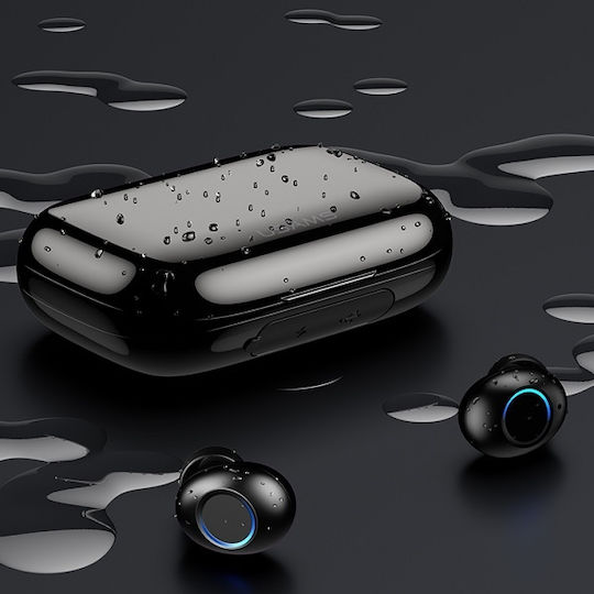 US-YJ001 In-ear Bluetooth Handsfree Ακουστικά με Αντοχή στον Ιδρώτα και Θήκη Φόρτισης Μαύρα