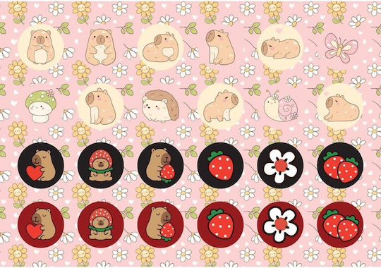 Must Team Zeichenblock Capybara Strawberry A4 (21 x 29,7 cm)