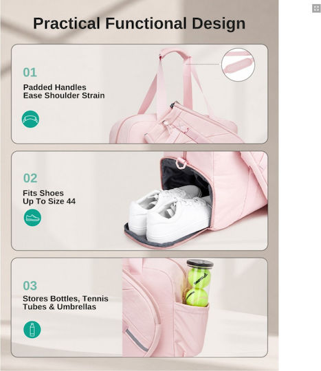 Miss Lulu Tennis-Schulter-/Handtasche Rosa