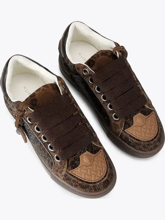 Women's Brown Flatform Sneakers