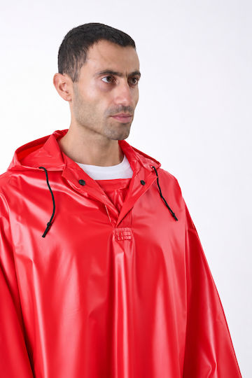 Anorak Jumper Wasserdichter und Winddichter Poncho Rot