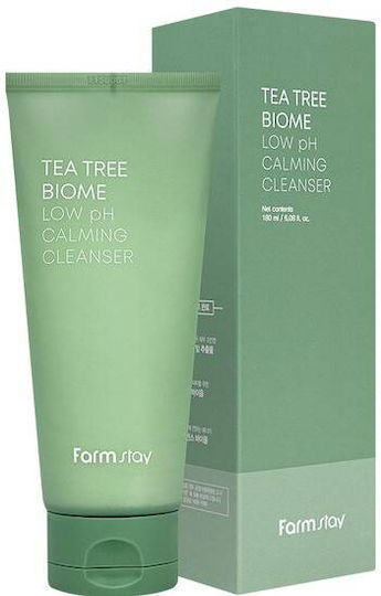 Farm Stay Spumă De Curățare Facială Tea Tree Biome Cu Acțiune Calmantă Și Hidratantă 180ml