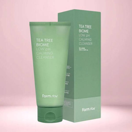 Farm Stay Spumă De Curățare Facială Tea Tree Biome Cu Acțiune Calmantă Și Hidratantă 180ml