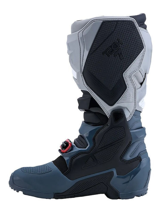Alpinestars Tech 7 Enduro Cizme Moto Impermeabile pentru Bărbați Drystar Gri/Roșu