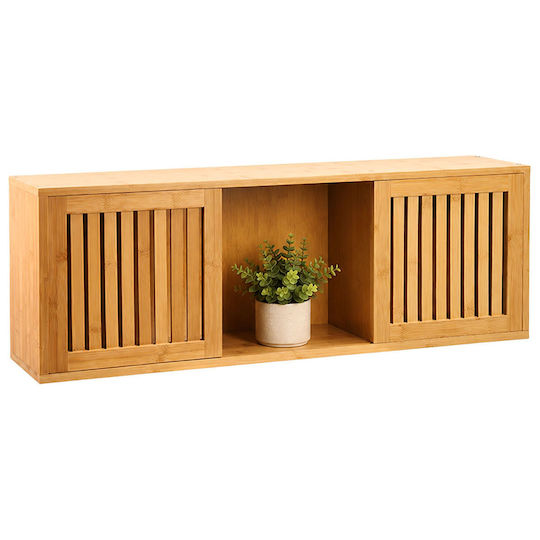 Relaxdays Dulap de Baie 92.5x20x33cm Lemn Natural