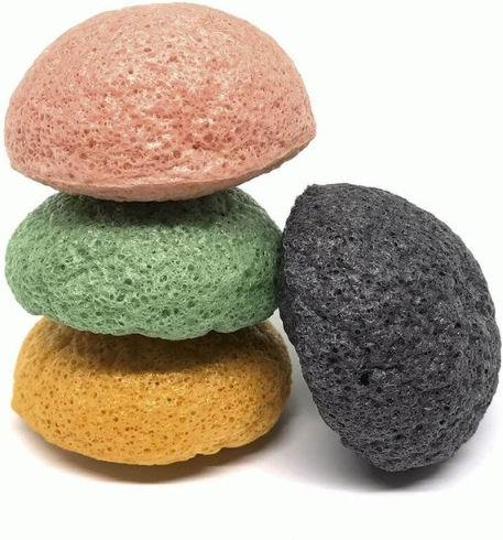 Vican Konjac Face Sponge with Pink Clay Powder Facial Cleansers