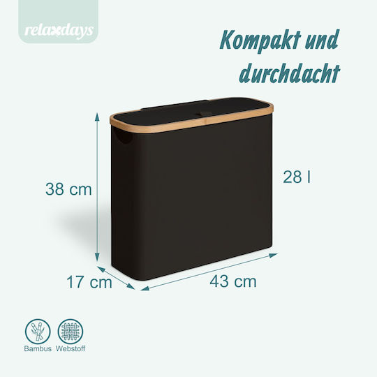 Relaxdays Floor-Standing Plastic Toilet Paper Holder Black 4052025854331