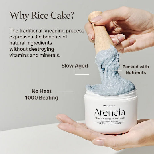 Arencia Fresh Blue Hyssop Rice Mochi Gesichtsreinigungscreme Für Kontrolle Der Fettigkeit & Aufhellung 120 g