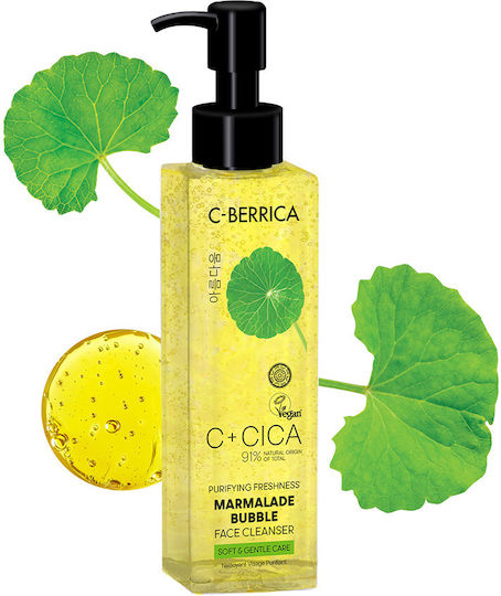 Natura Siberica C+Cica C-Berrica Marmelade Blasen Gesicht Reiniger Gel Gesichtsreiniger mit Feuchtigkeitsspendende & Aufhellung Wirkung 150ml