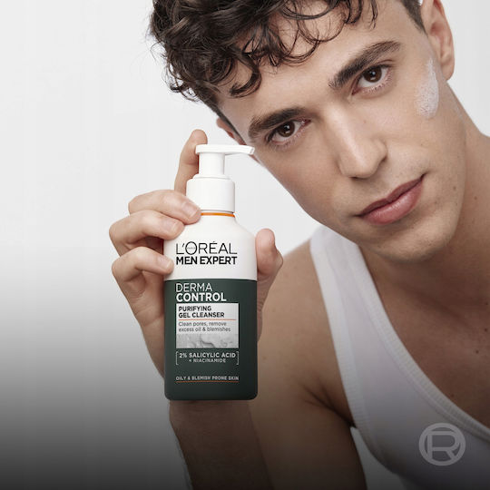 L'Oreal Paris Men Expert Derma Control Facial Cleansing Gel For Men Against Imperfections & Oil Control 260ml