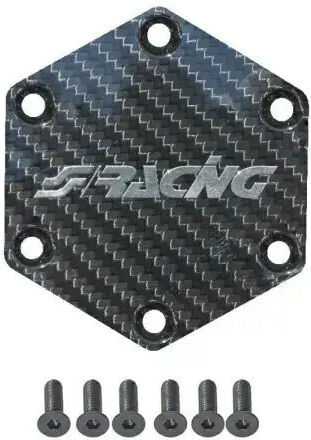 Simoni Racing Lenkraddekoration Echte Carbon Hupe Abdeckung für 6-Loch Rennlenkräder in Schwarz Farbe SRHBD4