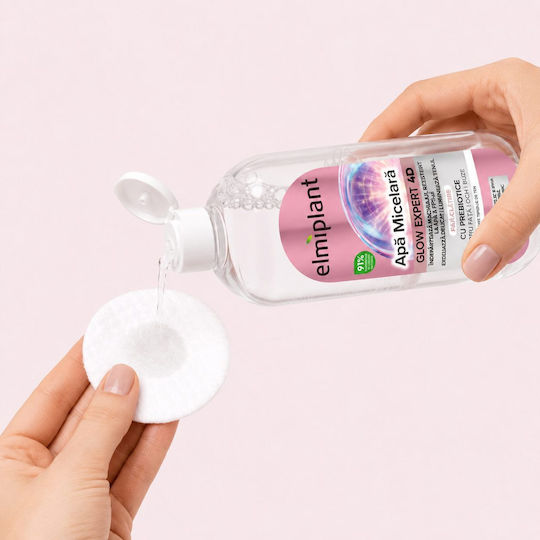 Elmiplant Glow Expert 4d Apă Micelară Demachiantă pentru Față, Ochi și Buze pentru Strălucire 400 ml