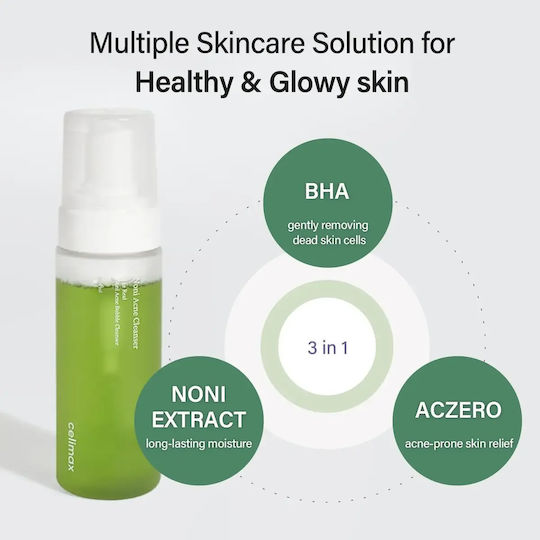 Celimax Real Noni Spumă de Curățare a Feței Împotriva Imperfecțiunilor și Controlul Sebumului 155ml
