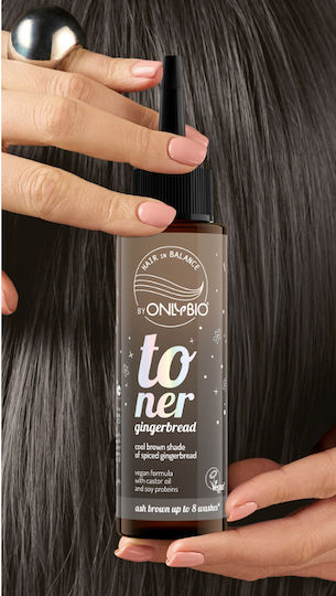 Hair Toner, Vegan, Ammonia & Hydrogen Peroxide Free, Gingerbread Brown, 100ml