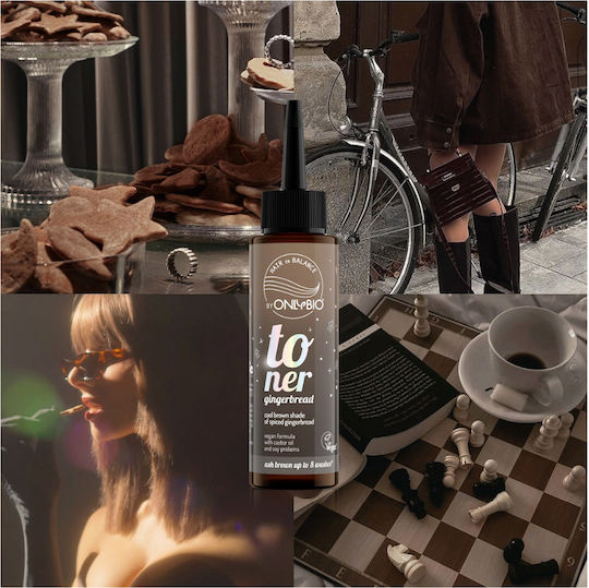 Hair Toner, Vegan, Ammonia & Hydrogen Peroxide Free, Gingerbread Brown, 100ml