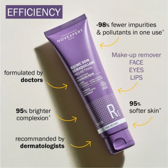 Novexpert Pro-Retinol Reinigungsbalsam für Gesicht und Augen mit Anti-Aging und Aufhellung Wirkung 150ml
