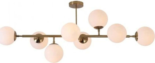 Light Prestige Deckenleuchte Gold Kugel mit Lampenbirnensockel E14 36x60x60cm