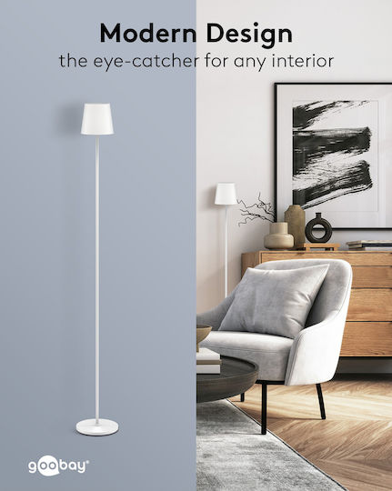 Goobay LED Floor Lamp H122cm with RGBW Light 260lm White