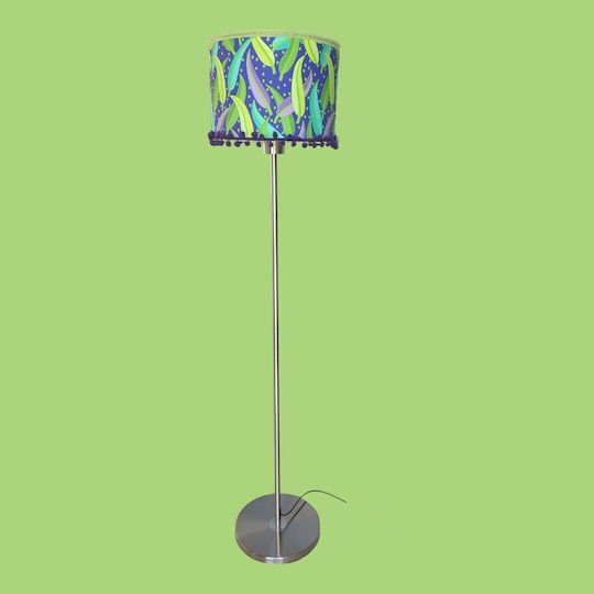 Oxygen Dark Purple Floor Lamp H170xW1.7cm. with Socket for Bulb E27 Purple