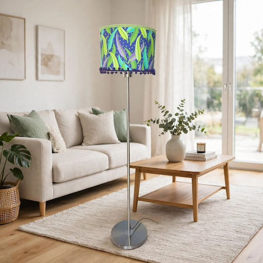 Oxygen Dark Purple Floor Lamp H170xW1.7cm. with Socket for Bulb E27 Purple