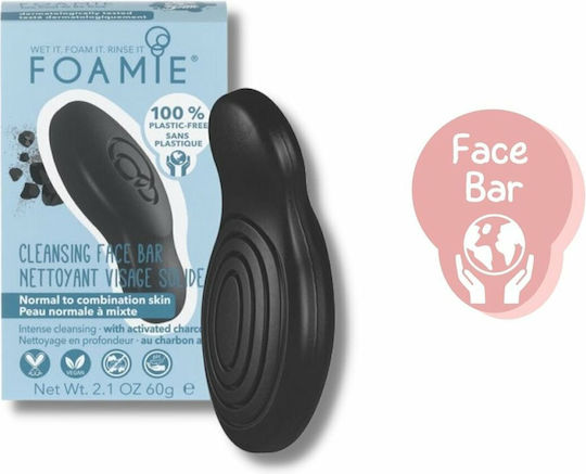 Foamie Too Coal to Be True Facial Cleansing Soap Bar for Oil Control 60gr