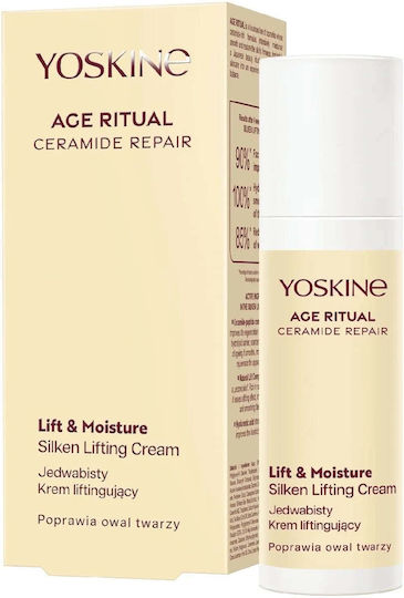 Yoskine Age Ritual Silky Lifting Cream Face with Ceramide-peptide complex, Natural Lift Complex 50ml