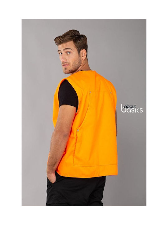 About Basics Bărbați Vestă de siguranță cu benzi reflectorizante Portocaliu