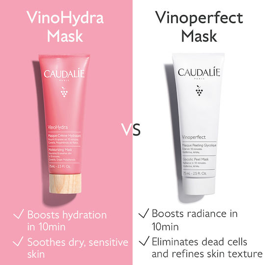 Caudalie VinoHydra Μάσκα Προσώπου 75ml