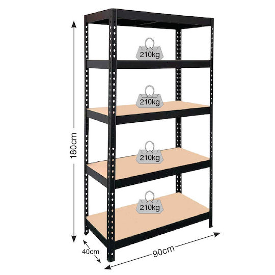 Unimac Raft Dexion 90x40x180cm cu 5 rafturi Capacitate portantă totală 1050kg