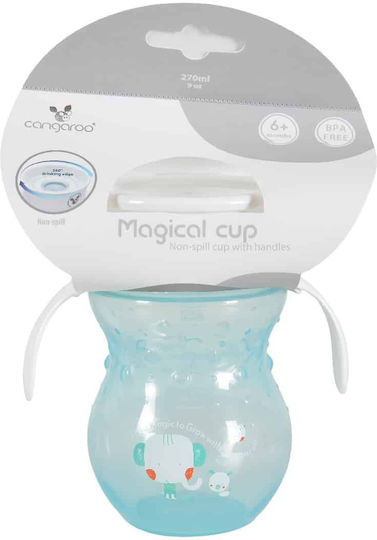 Cangaroo Kleinkinderbecher Magic Cup aus Plastik Blau 270ml für 6m+m+