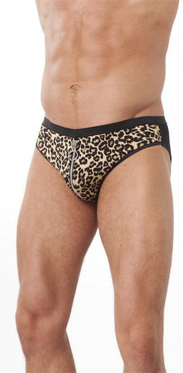 Rimba Amorable Slip with Zipper Ανδρικό Sexy Slip Leopard