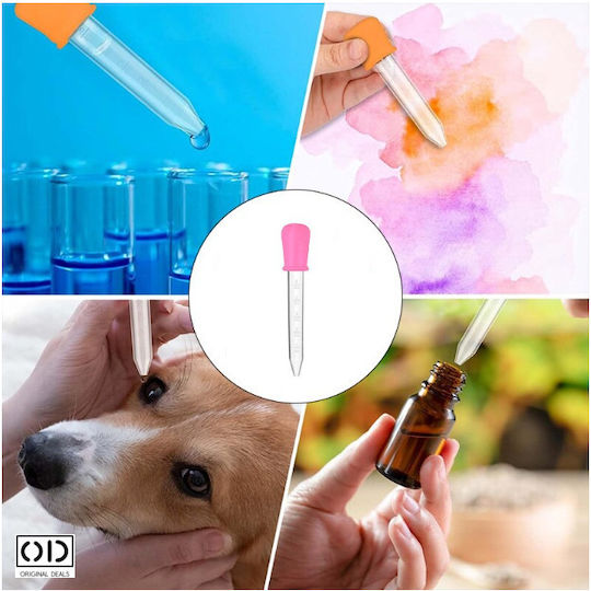 Pipetă gradată multifuncțională din PVC siliconic 5 ml roz Oferte originale