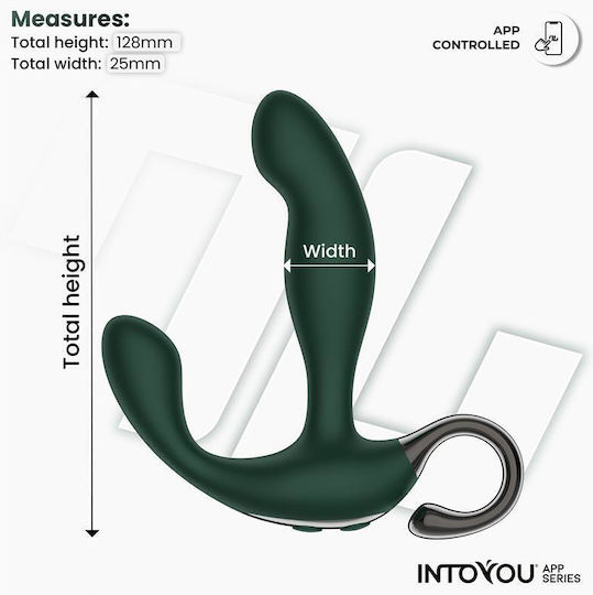 IntoYou Analvibrator mit kabelloser Funktion Mittel Grün 12.8cm