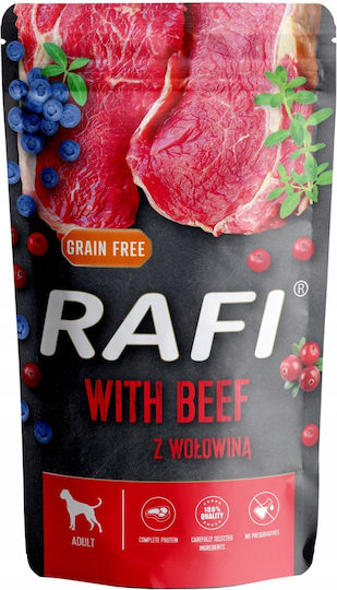 Dolina Noteci Rafi Wet Dog Food with Blueberries, Beef and Meat 20x500g