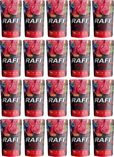 Dolina Noteci Rafi Wet Dog Food with Blueberries, Beef and Meat 20x500g
