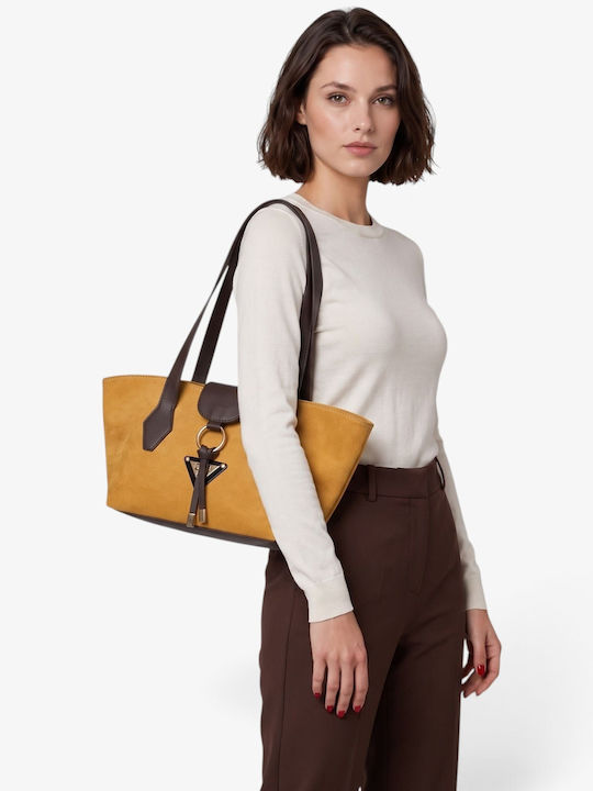 Women's Shoulder Bag Suede Yellow