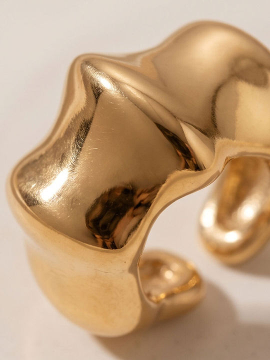 Earring 59-554 Ear Cuffs Steel Gold 1 Piece
