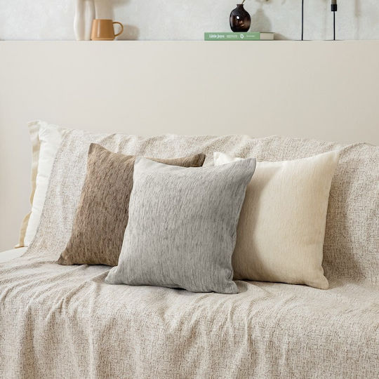 Nima Μαξιλαροθήκη Noa Taupe 45x45εκ.