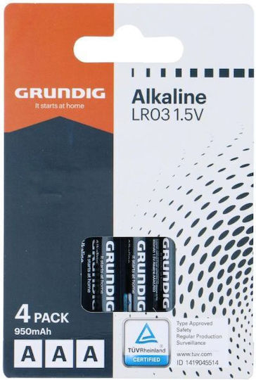 Grundig Baterii alcaline AAA 1,5 V 4 buc.