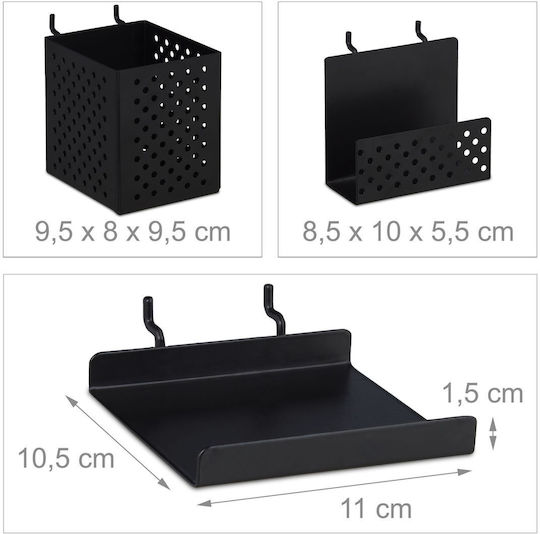 Relaxdays Tavă din Plastic pentru Depozitarea Uneltelor, Stivuibilă, L45 x A45 x Î13 cm,