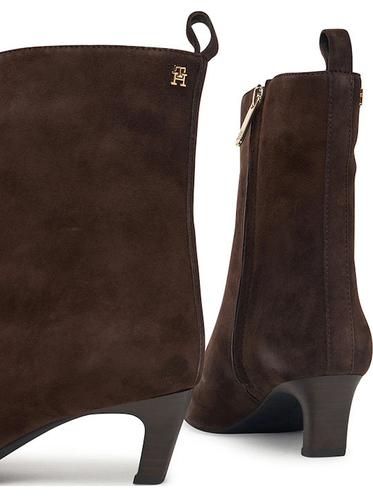 Suede Women's Ankle Boots Brown