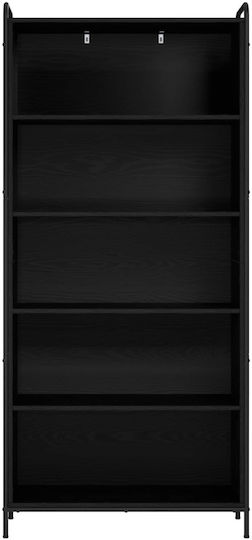 Bookcase Black Oak 55.5x33x174 cm