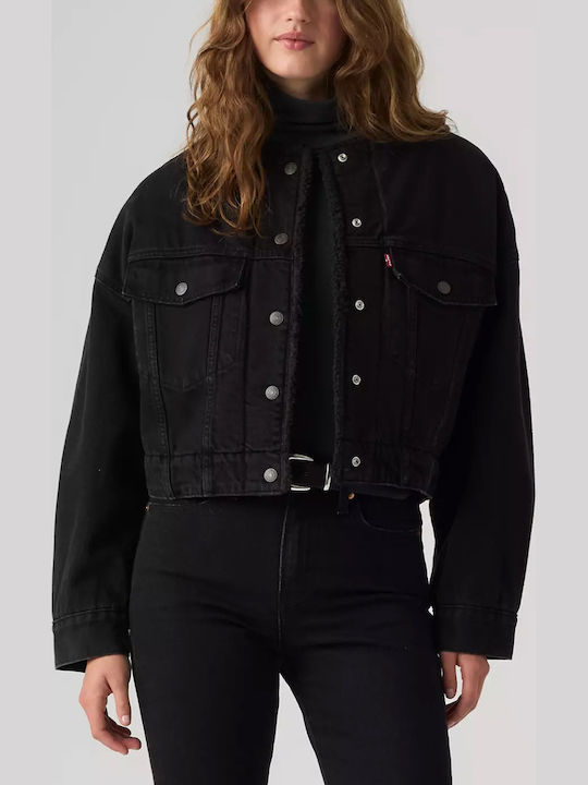 Levi's Trucker Crop Damenjacke für den Winter Slight Night Psk