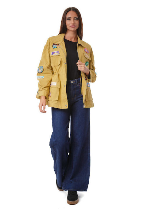 Damen-Winterjacke Gelb