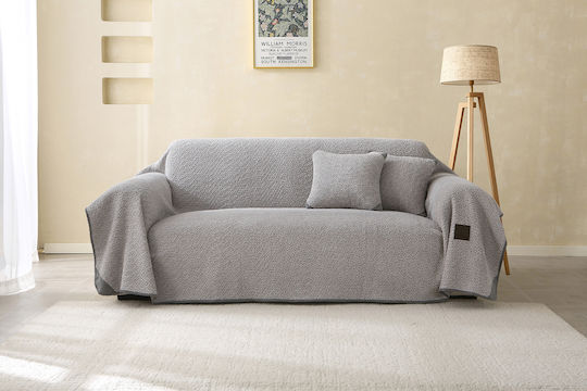 Beauty Home 8831 Set of 3 Chenille Throws Grey